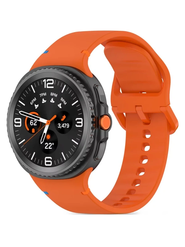 Techprotect Samsung Galaxy Watch8  Watch8 Classic silikoninis dirželis, oranžinė, 2 nuotrauka
